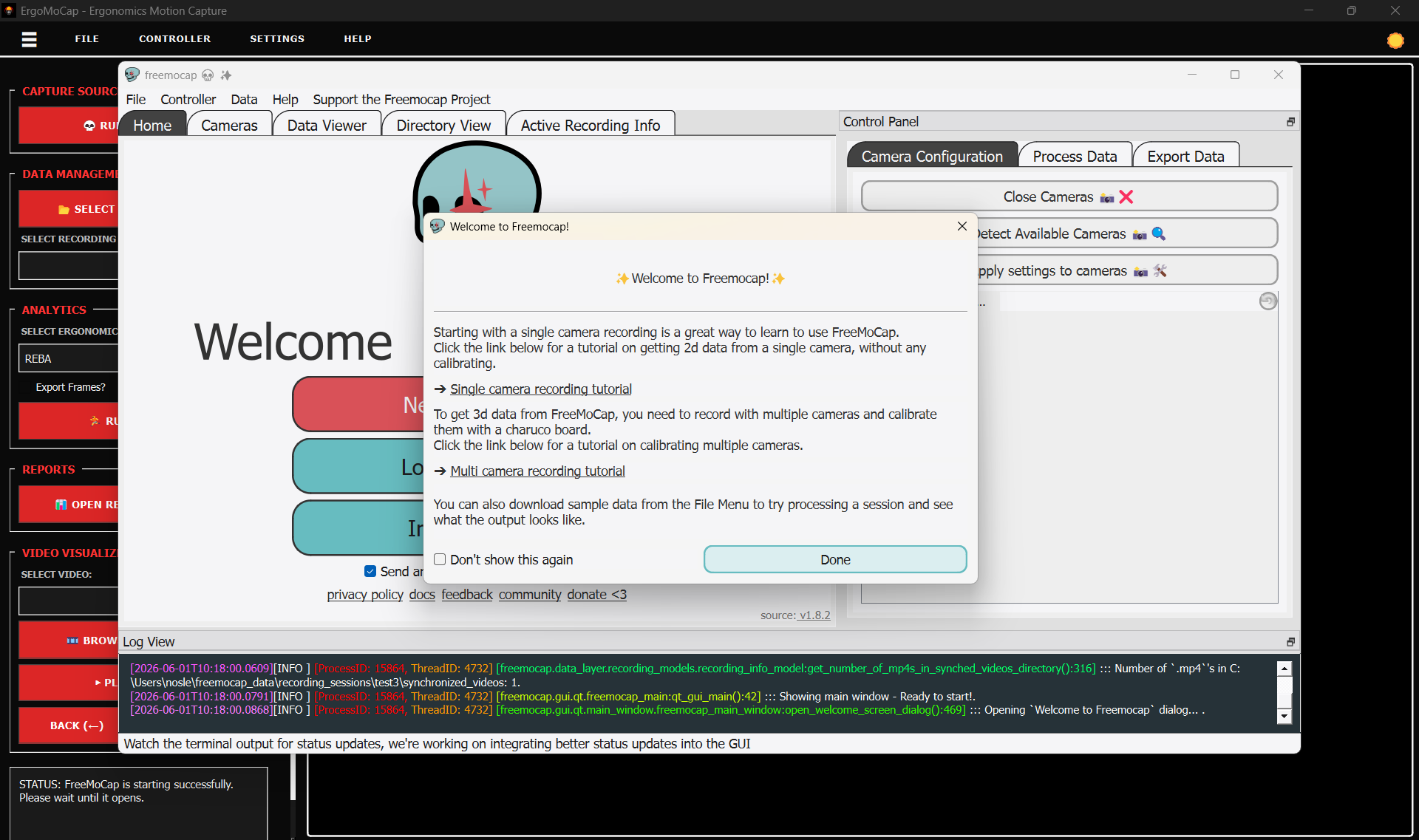 Step 1.3 FreeMoCap is Open